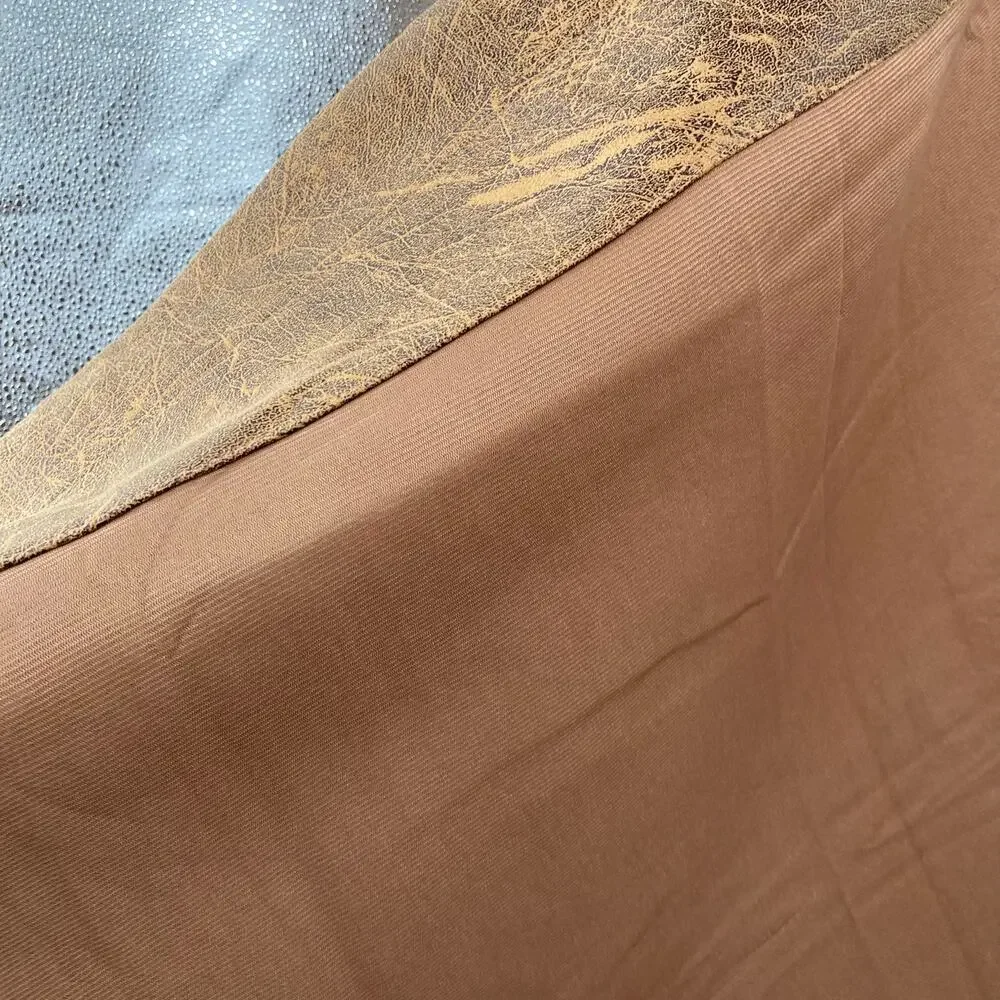 Hiend Accents Faux Suede Distressed Western Curtain 48”x84” Brown One Panel